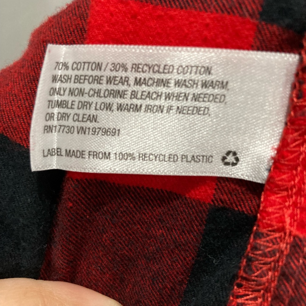 Cat & Jack Girls Plaid Flannel - Button-Down Shirt - Long Sleeve - Size Large - Picture 4 of 5